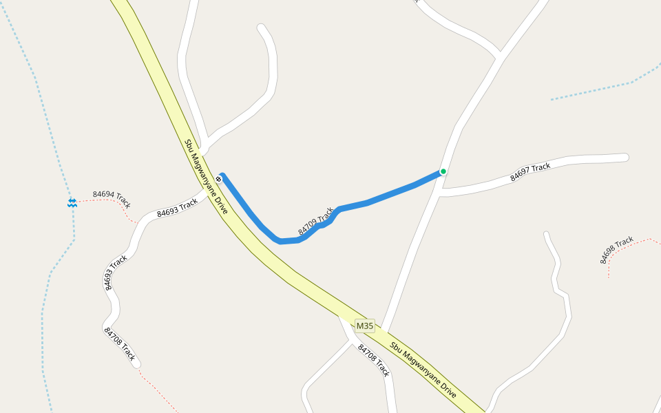 84709 Track walking route map in Golokodo-Ensimbini