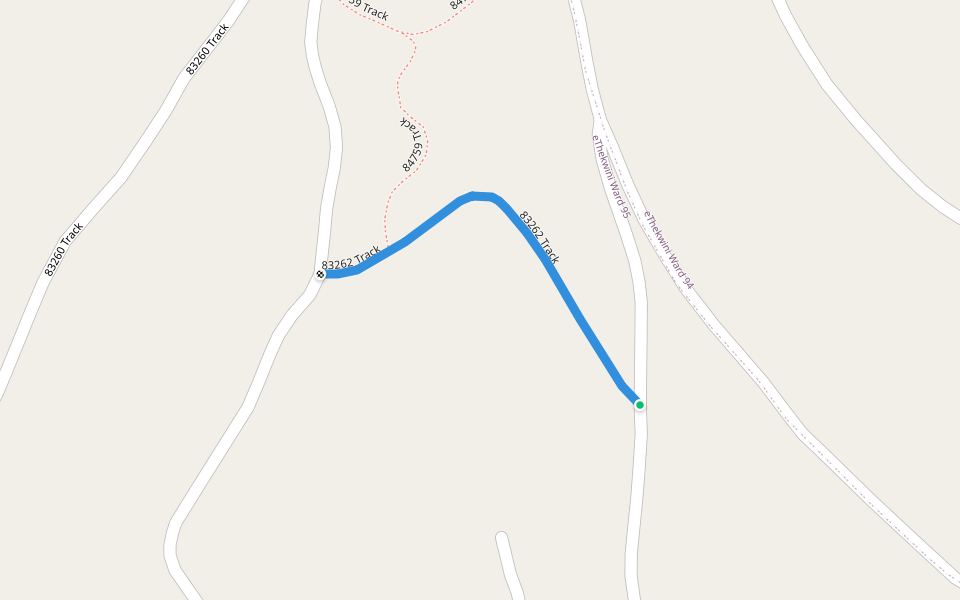 83262 Track walking route map in Isipingo