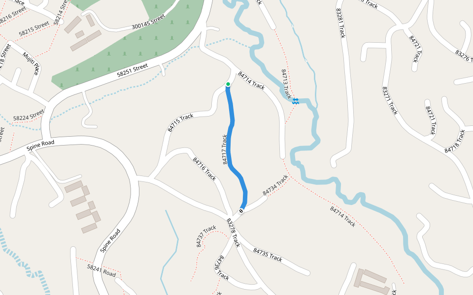 84717 Track walking route map in Folweni
