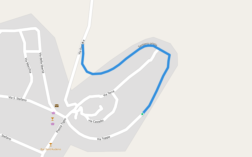 Sentiero ortola walking route map in Serra