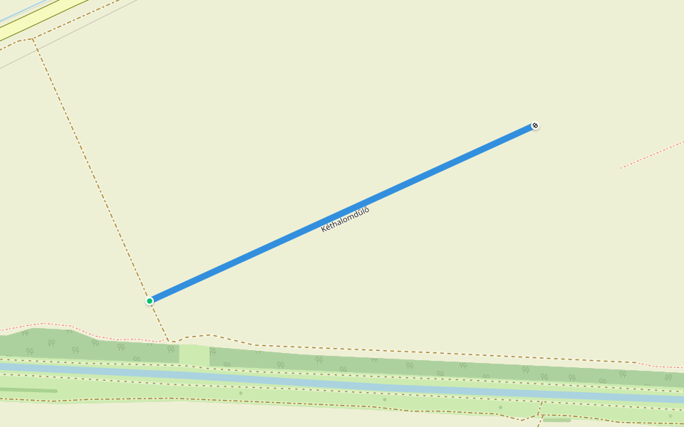 Kéthalomdűlő walking route map in Hajdúszoboszló