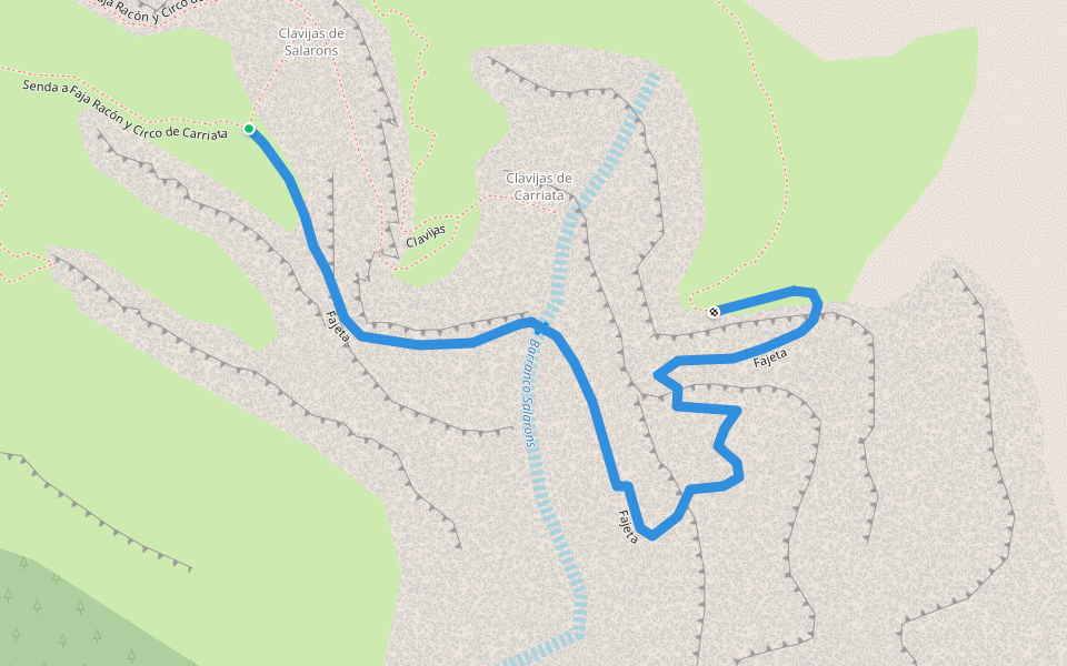 Fajeta walking route map in Torla-Ordesa