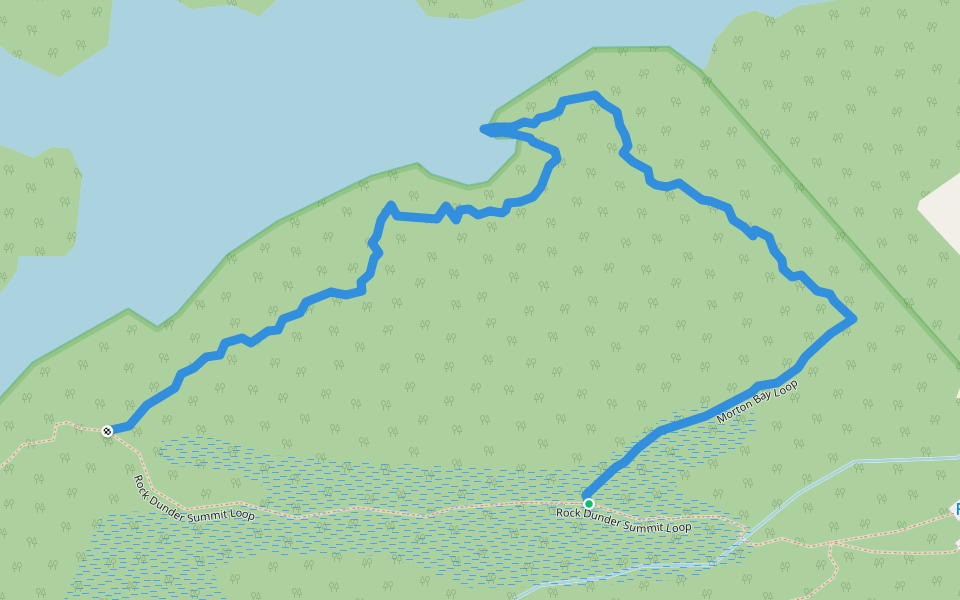 Morton Bay Loop walking route map in Lyndhurst