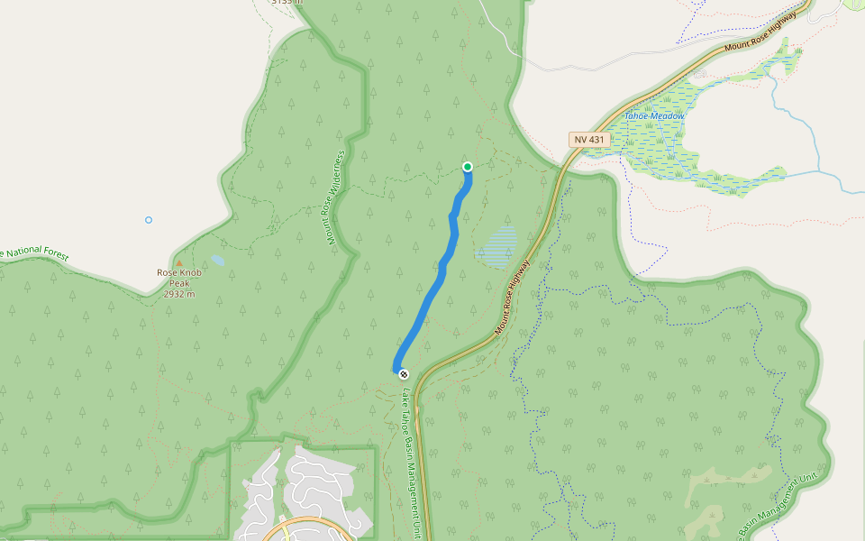 Third Creek Walking And Running Trail Incline Village, Nevada Pacer