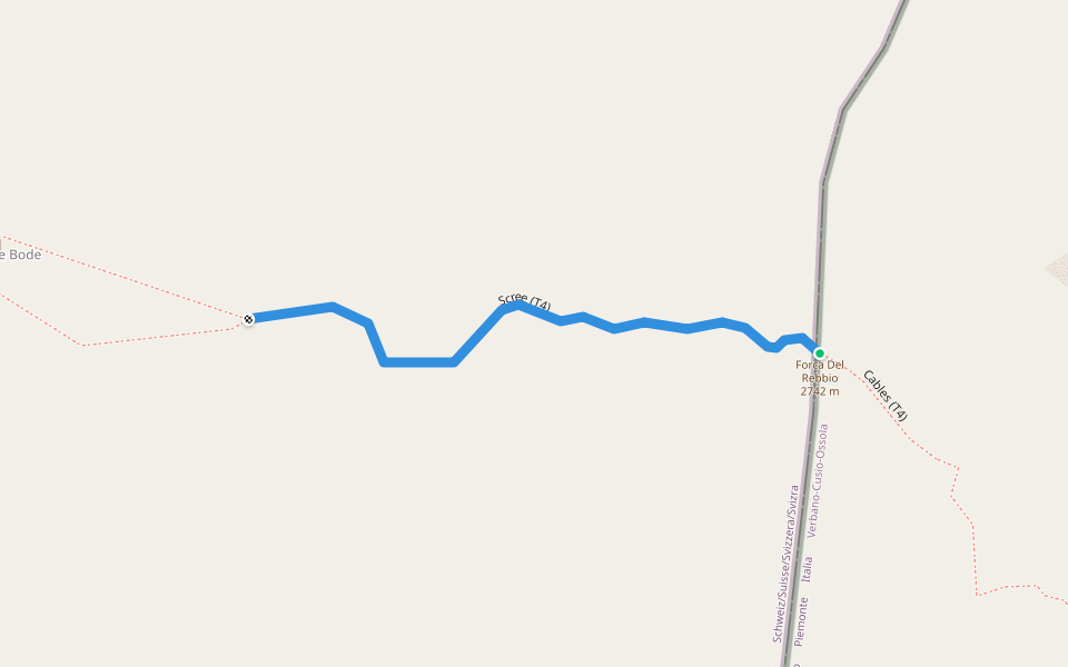 Scree (T4) walking route map in Ried-Brig
