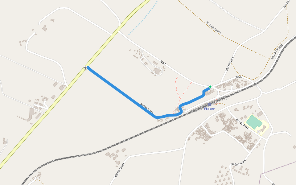 82095 Track walking route map in Ethekwini