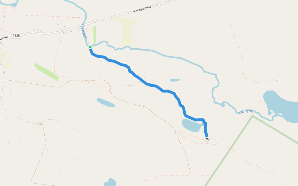 UKK-reitti walking route map in Hautajärvi