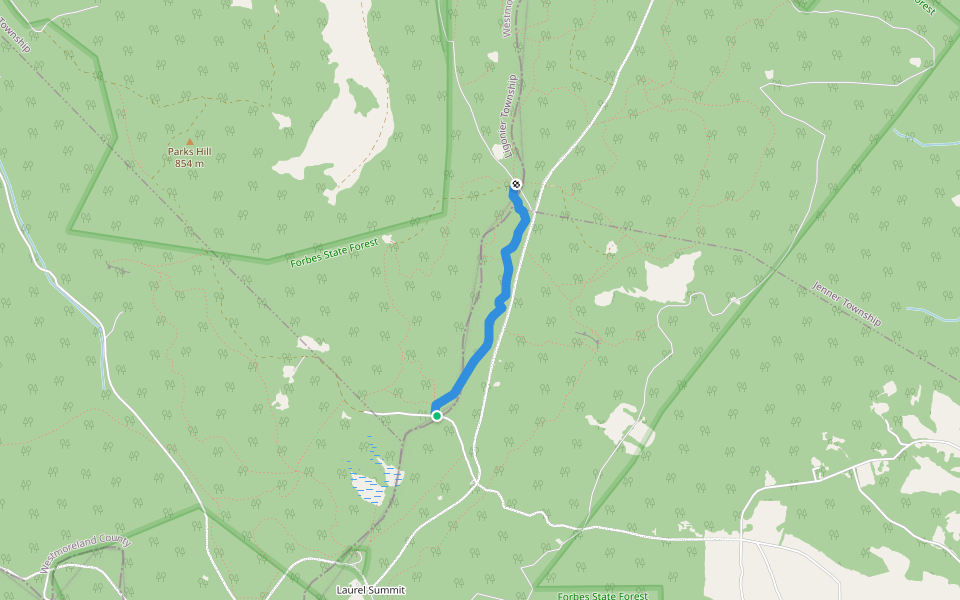 Black Bear Trail walking route map in Boswell