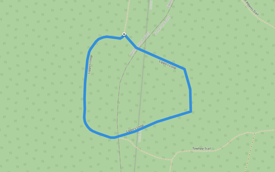 Lippo's Loop walking route map in Boswell