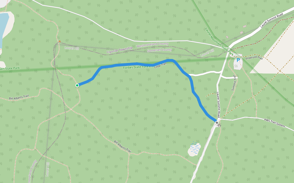 Loop Trail walking route map in Boswell