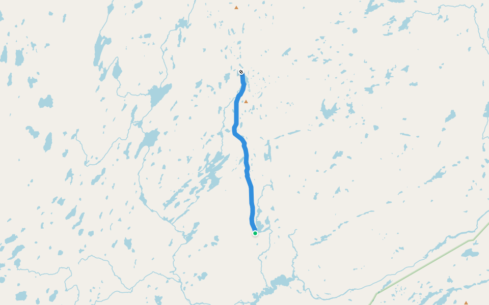 Sevettijärvi - Pulmanki vaellusreitti walking route map in Inari