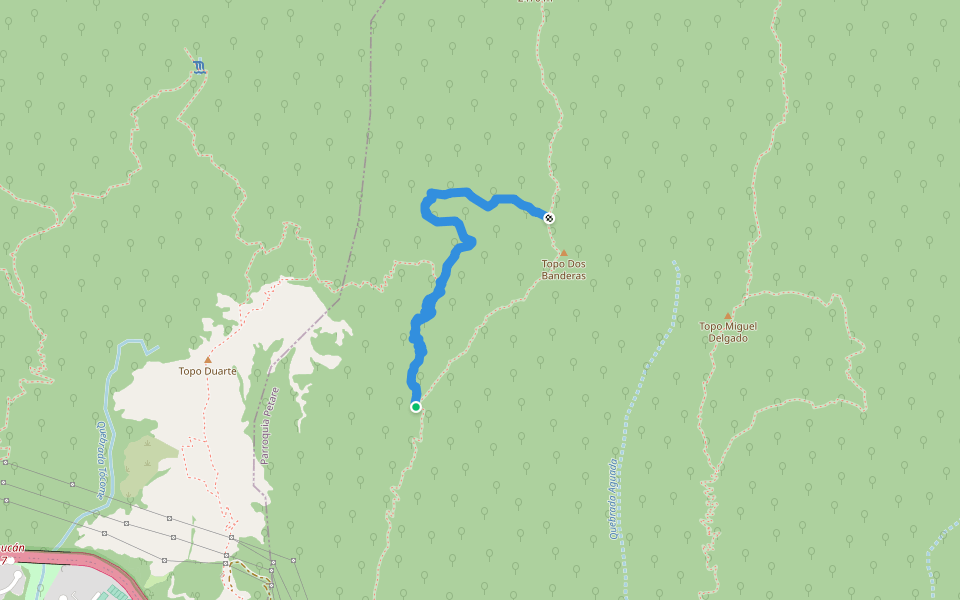 Ruta 77 walking route map in Caracas