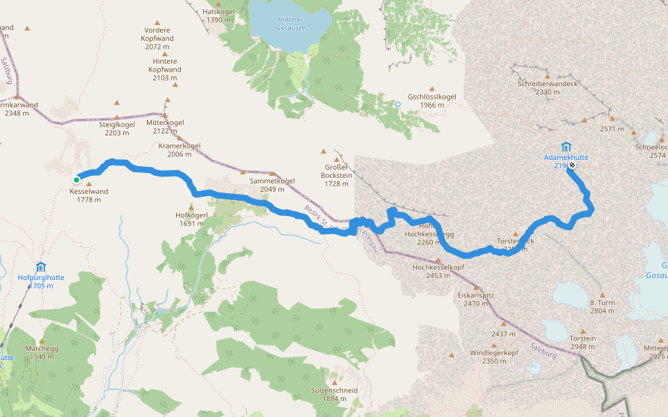 Linzersteig walking route map in Viertal