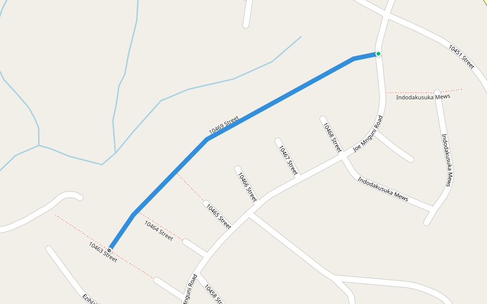 10469 Street walking route map in Illovo North