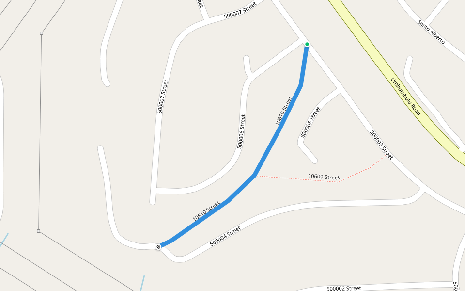10610 Street walking route map in Illovo North