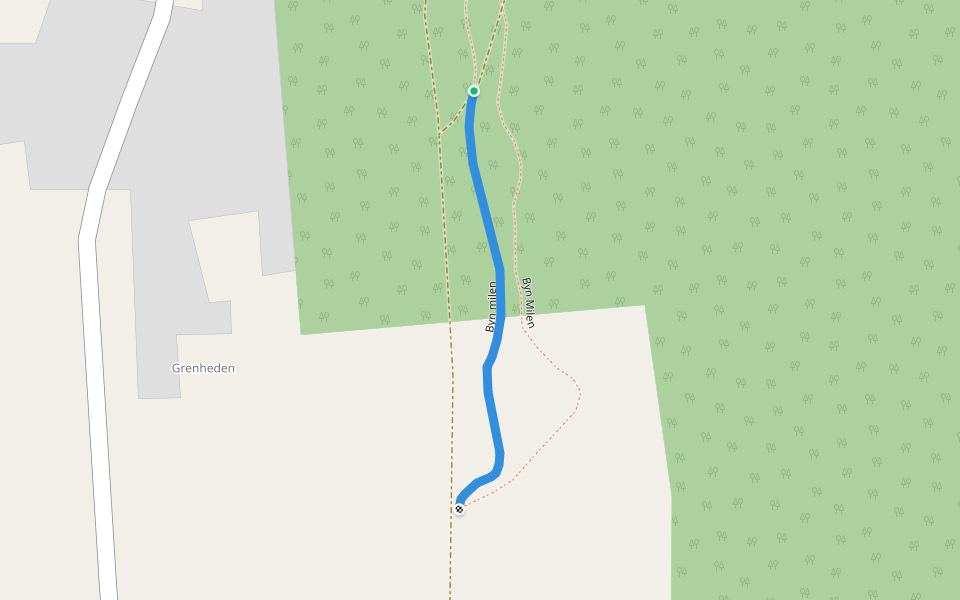 Byn milen walking route map in Halla