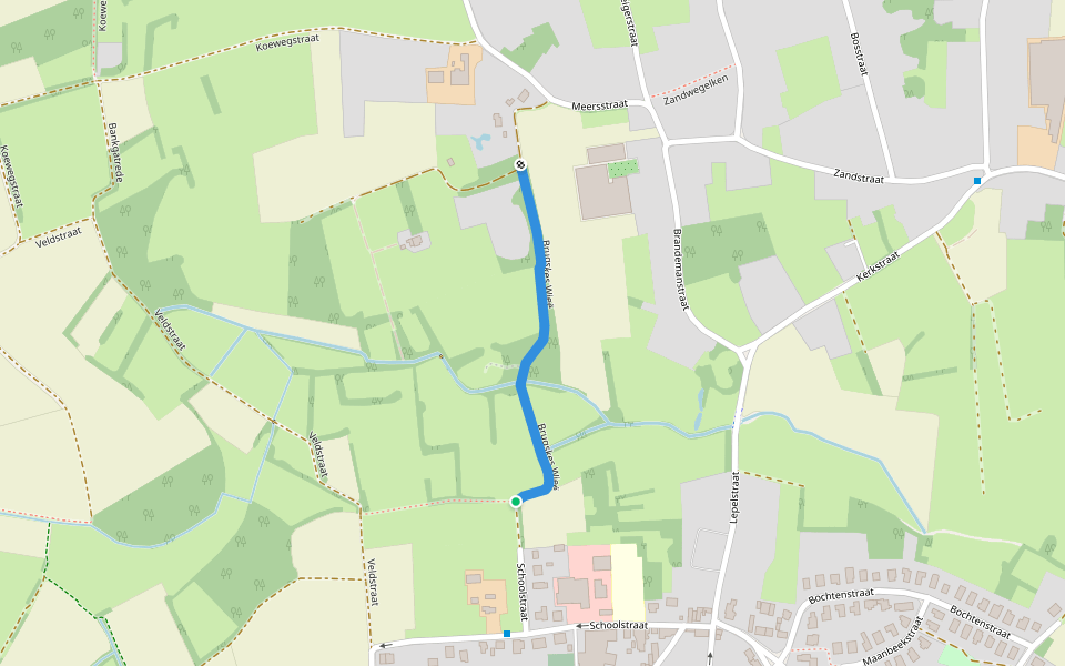 Brugskes Wieë walking route map in Laarne