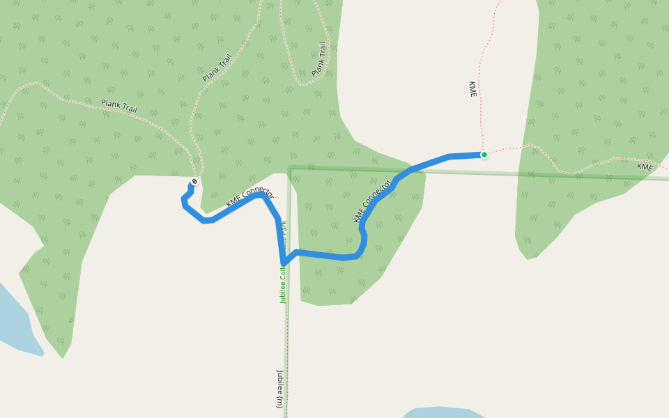 KME Connector walking route map in Brimfield