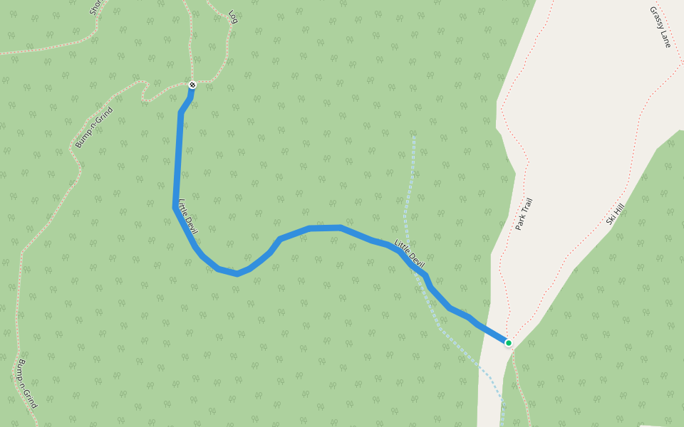Little Devil walking route map in Brimfield