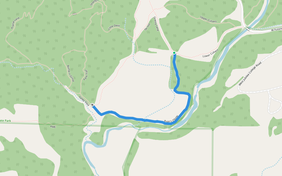 Ryan's Elbow walking route map in Brimfield