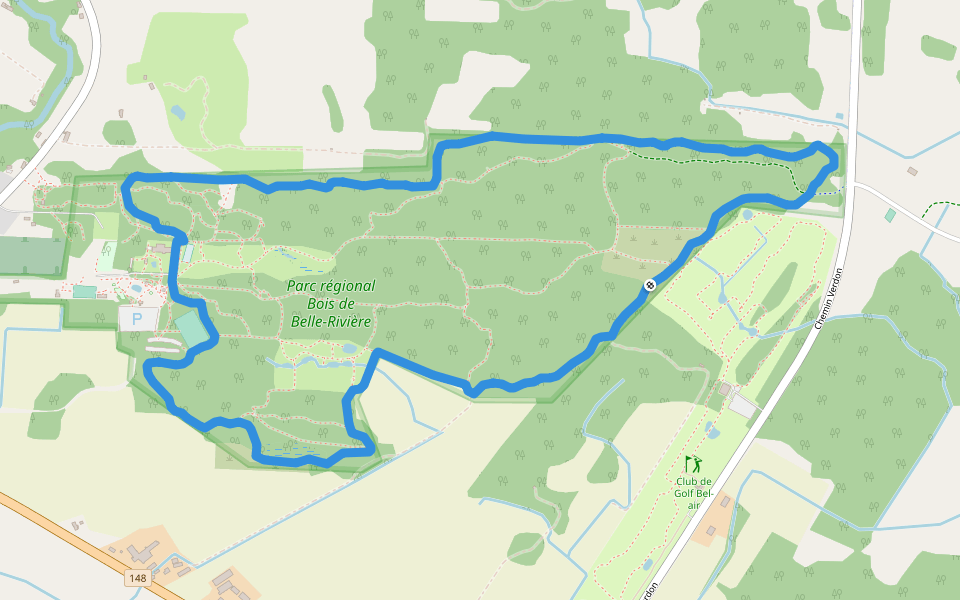 Sentier Multisports (ski de fond hiver ) walking route map in Mirabel