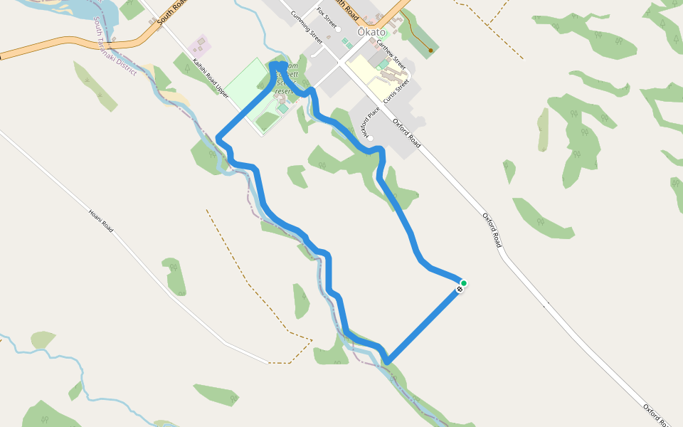 Stoney River Walkway walking route map in Ōkato