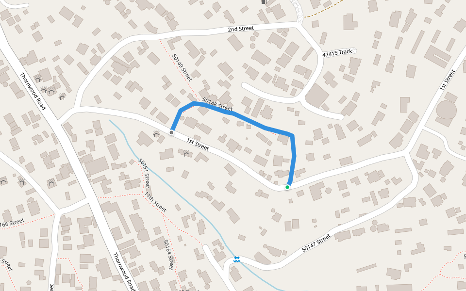 50148 Street walking route map in Pinetown