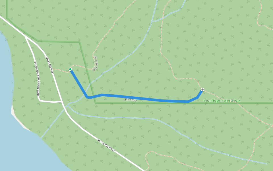 Jim Henry walking route map in Fort St. James