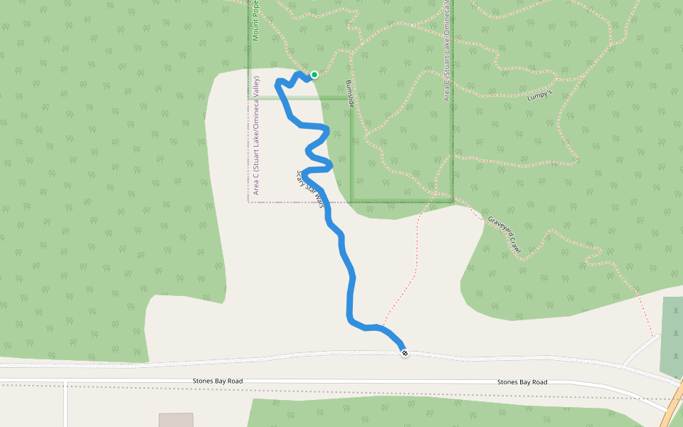 Scary Star Wars walking route map in Fort St. James