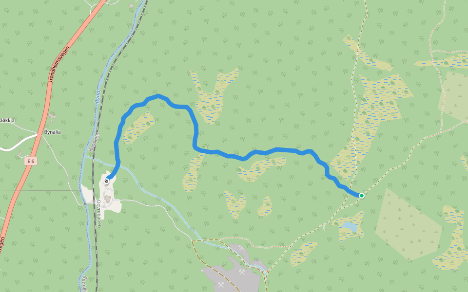 Hostostradaen bonus walking route map in Fagerhaug