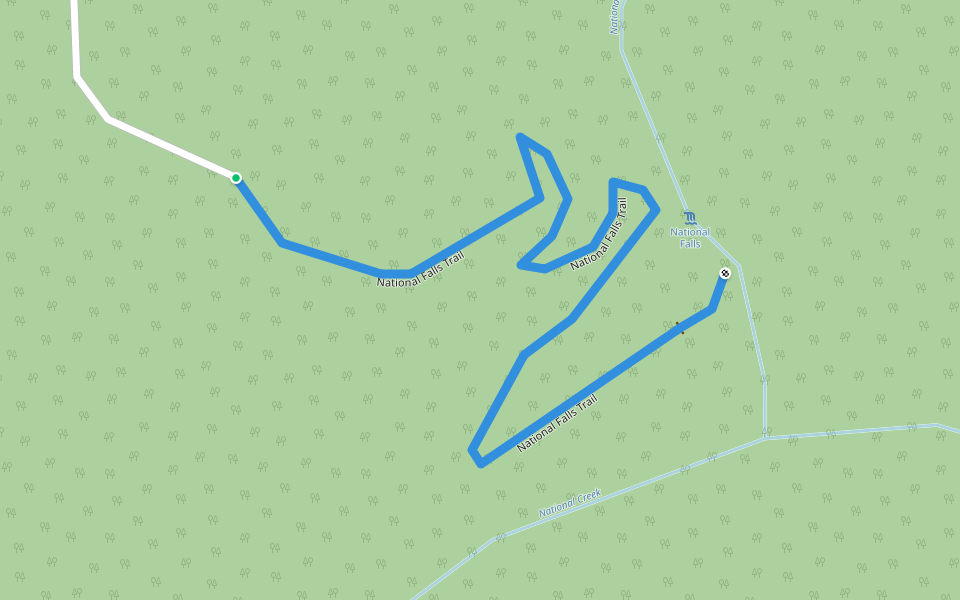 National Falls Trail walking route map in Prospect