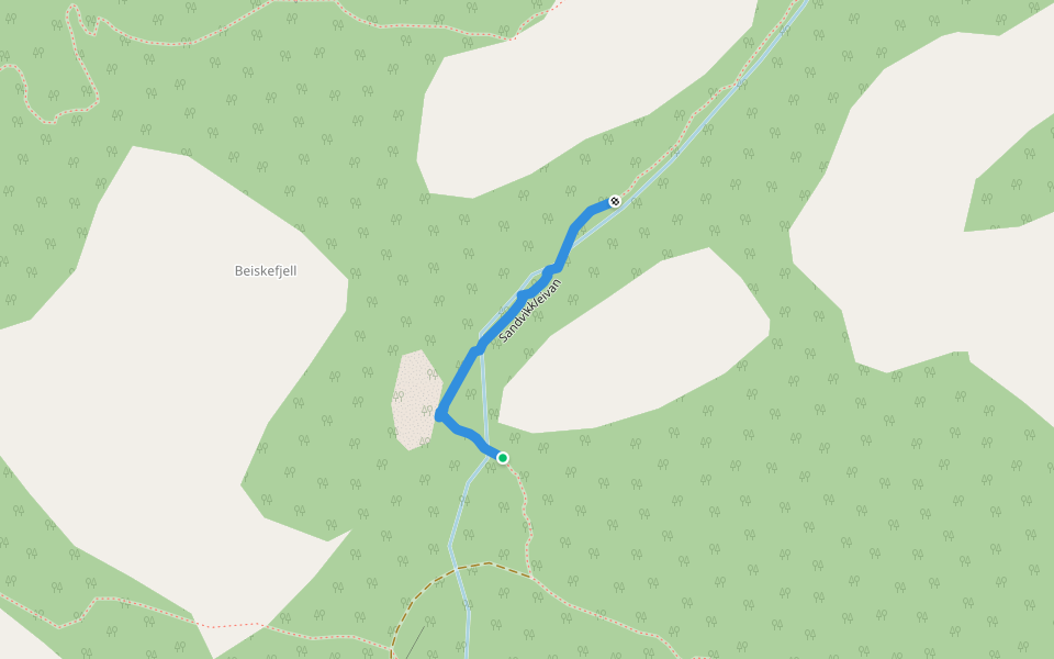 Sandvikkleivan walking route map in Farsund