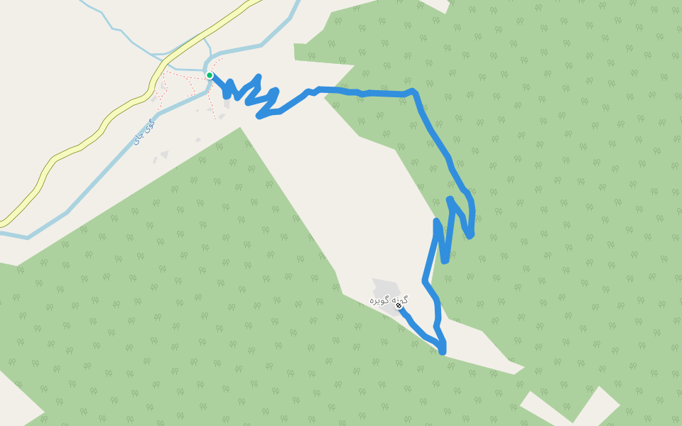 گونه گیروه یولو walking route map in Javanan-e Goruh