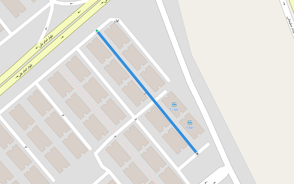 ۶ walking route map in Shahr-e Jadid-e Parand