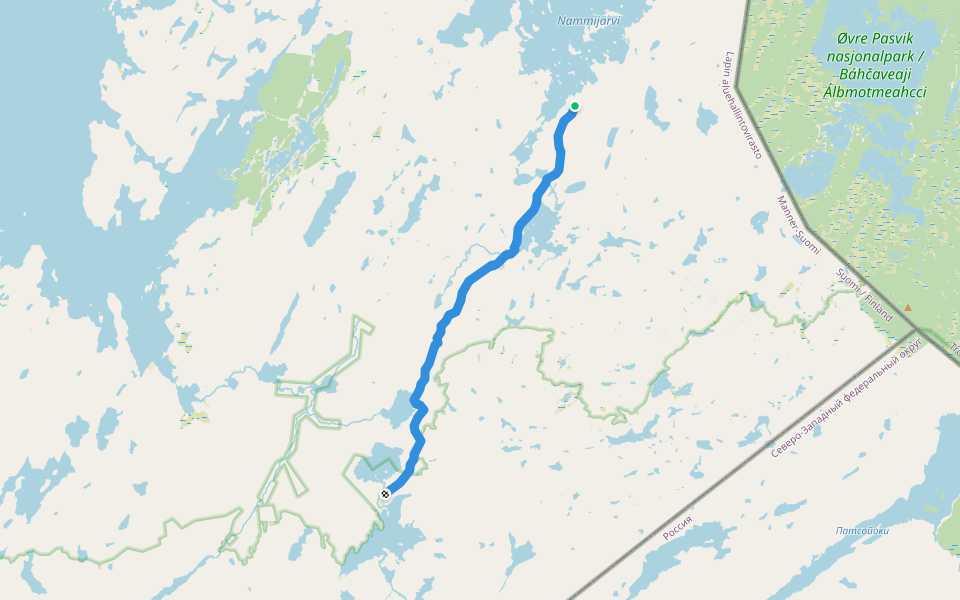 Piilolan polku walking route map in Inari