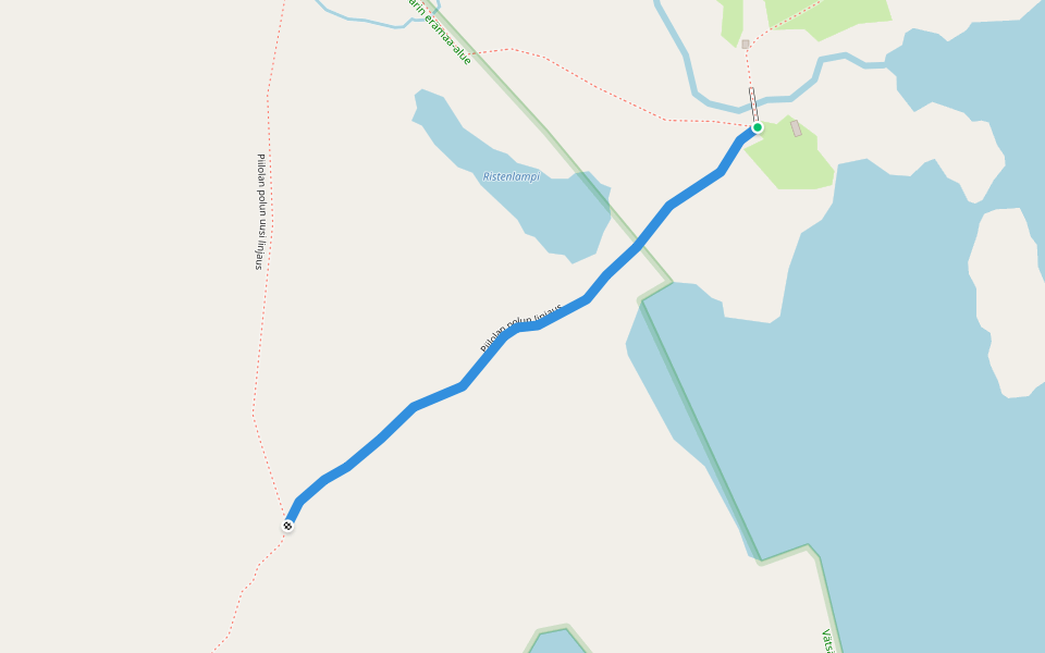 Piilolan polun linjaus walking route map in Inari