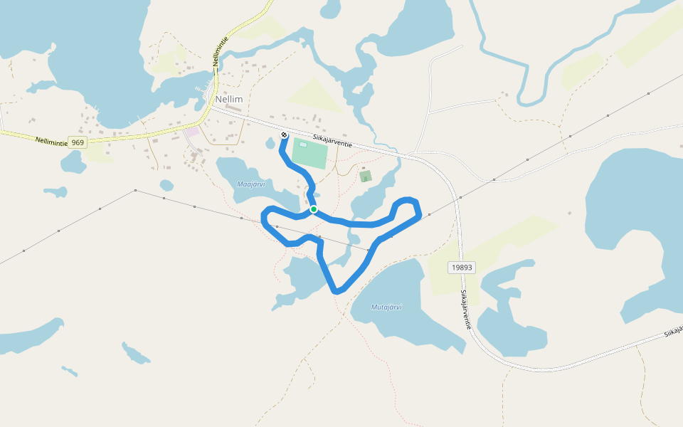 Valaistulatu walking route map in Inari