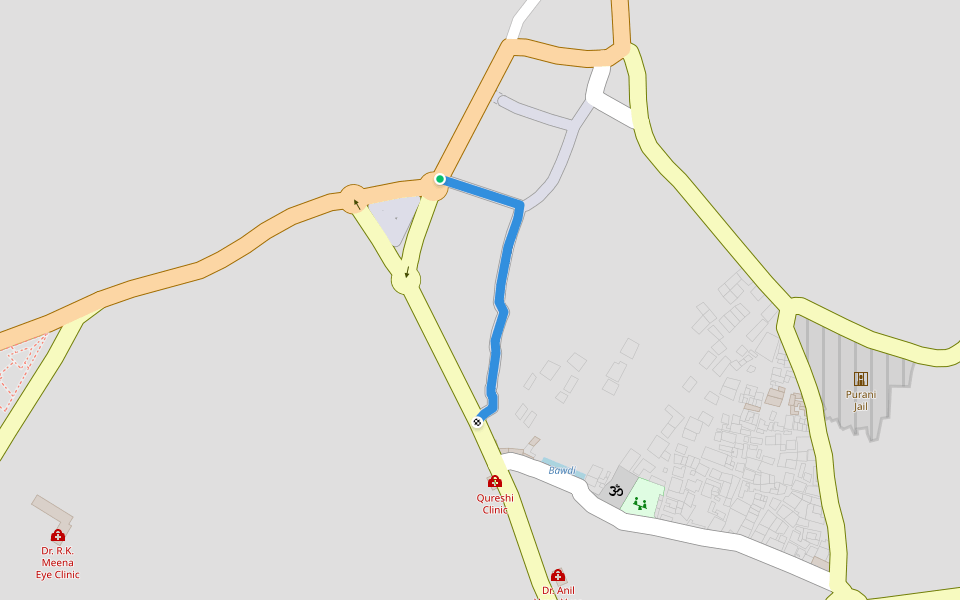 Ramdewra Gali walking route map in Jhalawar