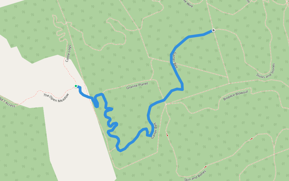 Garter Belt walking route map in Goodwood