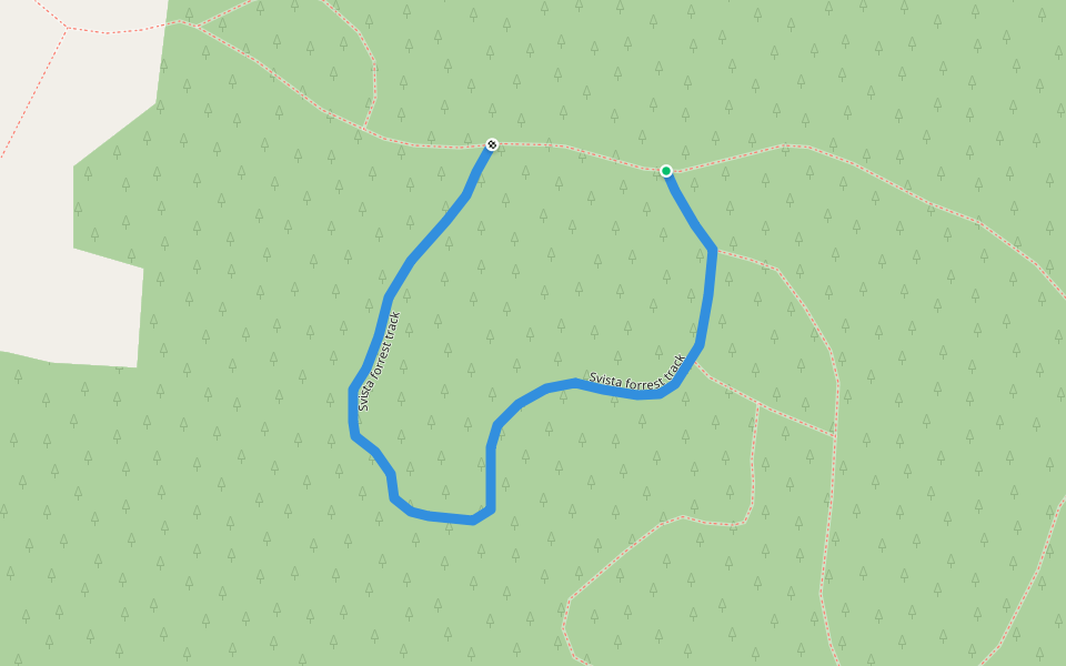 Svista forrest track walking route map in Eskilstuna