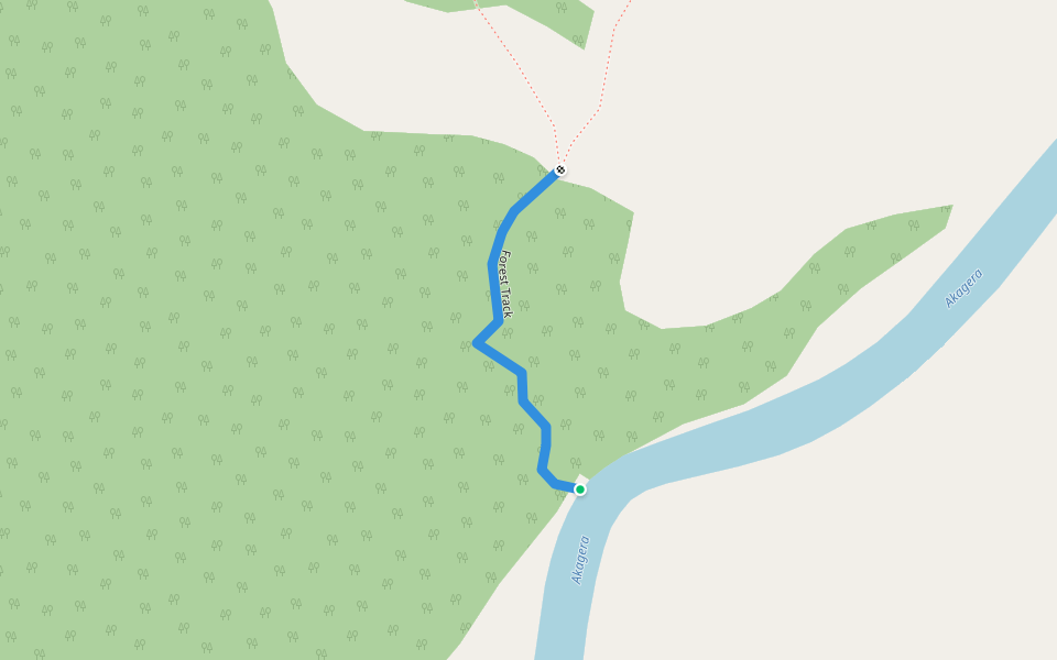 Forest Track walking route map in Bulembe