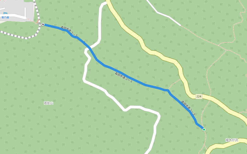 森田歩道コース walking route map in Kozushima Village