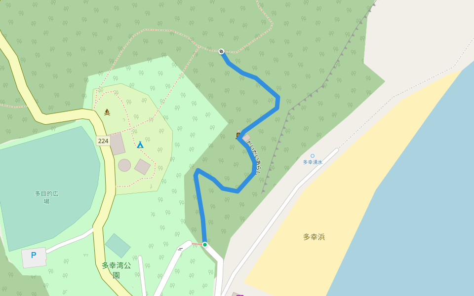 だいだいあらし walking route map in Kozushima Village