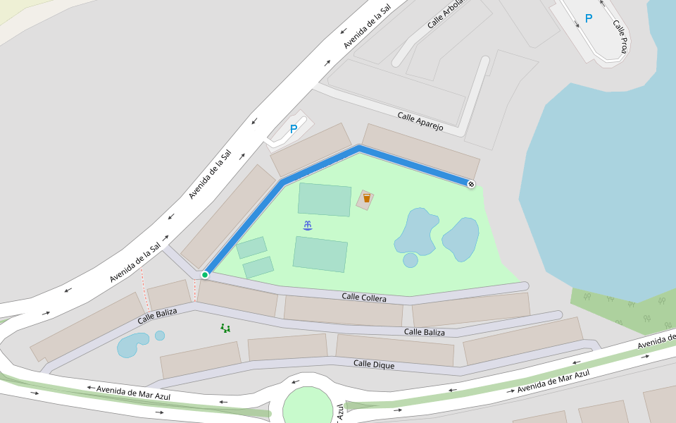 Calle Almadraba walking route map in El Ejido
