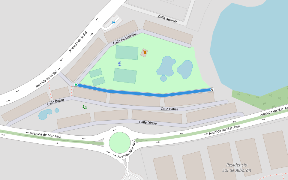 Calle Collera walking route map in El Ejido