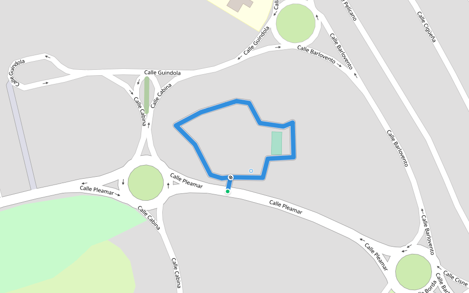 Calle Mirafondo walking route map in El Ejido