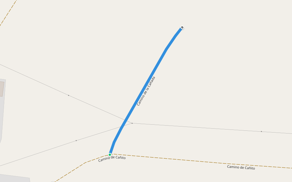 Camino de la Cañada walking route map in Berzosilla