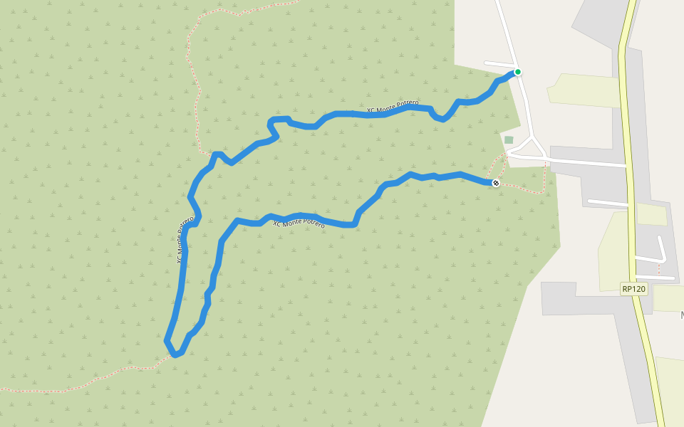 XC Monte Potrero walking route map in Monte Potrero