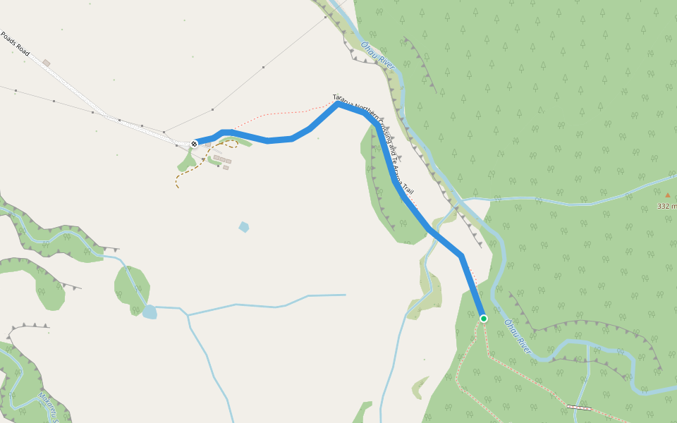 Tararua Northern Crossing and Te Araroa Trail walking route map in Levin