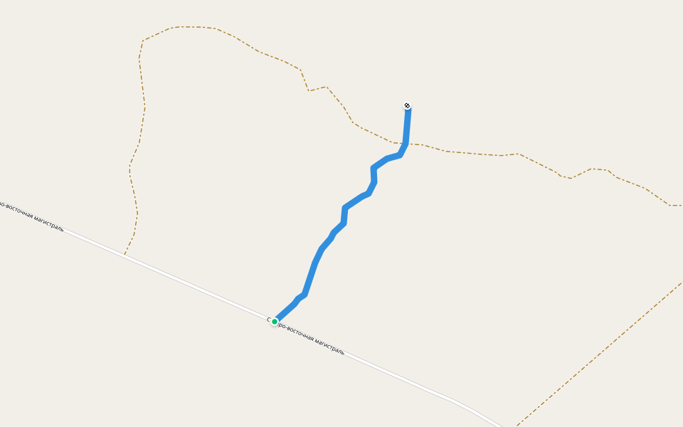 Тропа к Каньону walking route map in Ust-Ilimsk